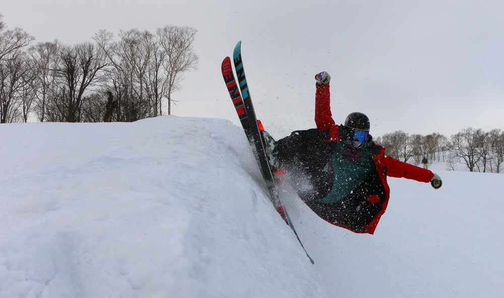 Quarter Pipe in the Niseko Hanazono Terrain Park