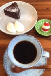 Cake and Coffee on table