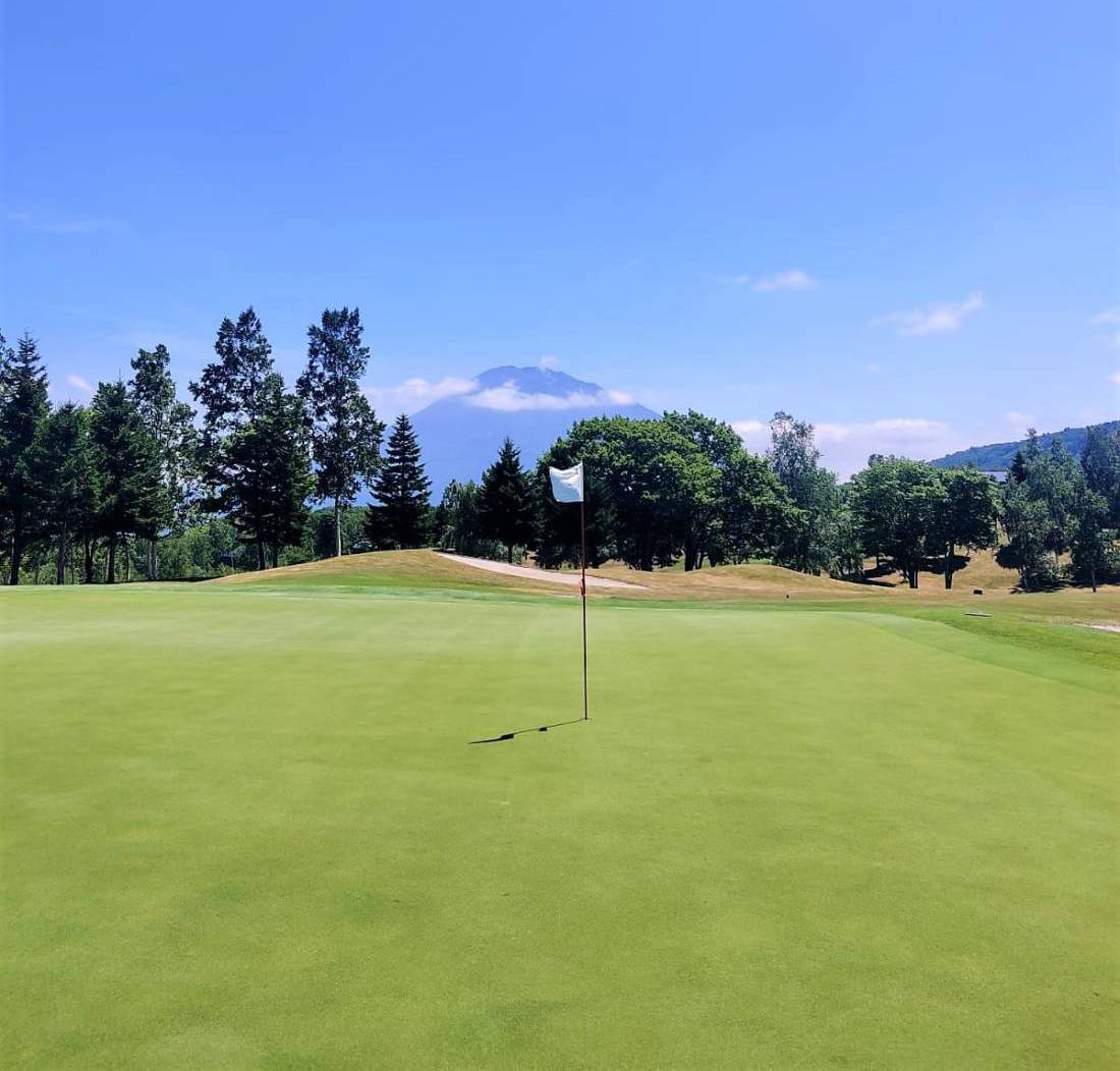 Golf course in summer in Niseko