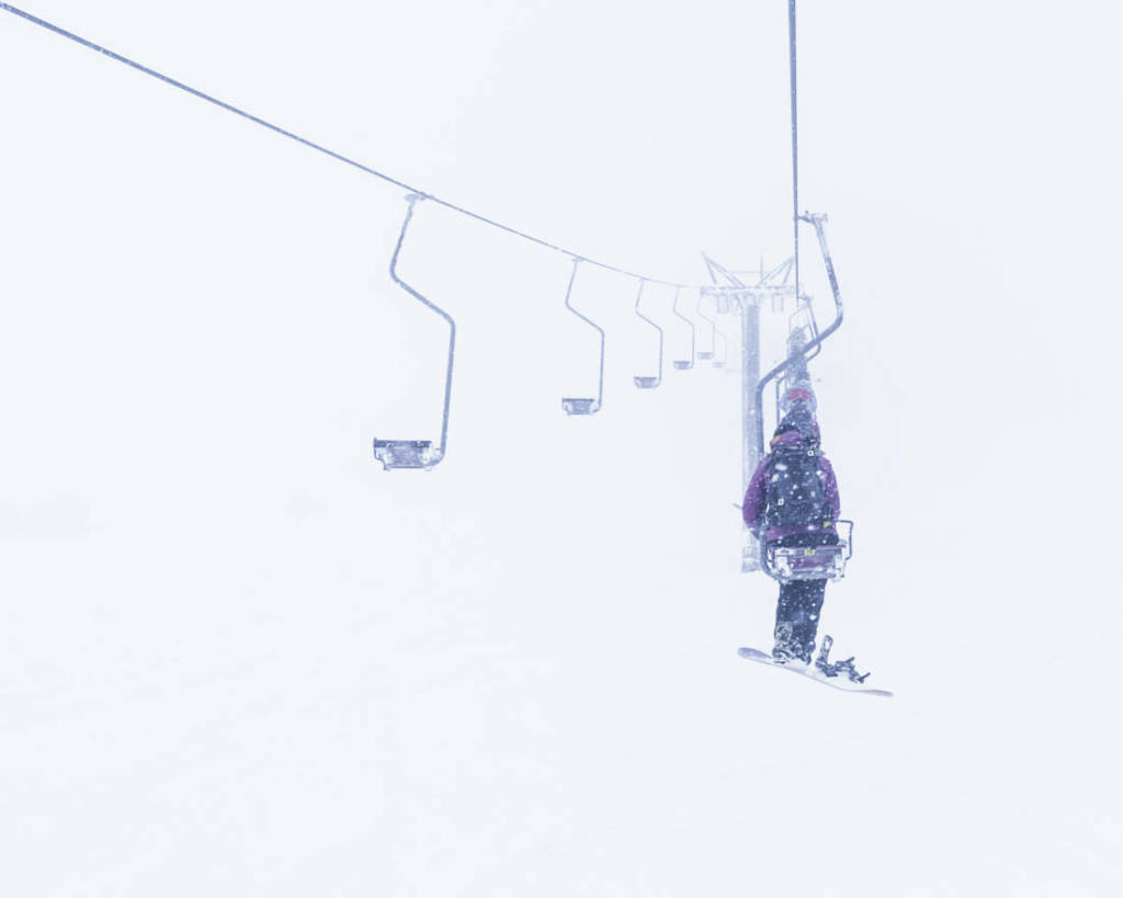 Niseko's single chairlift aka the Pizza Box