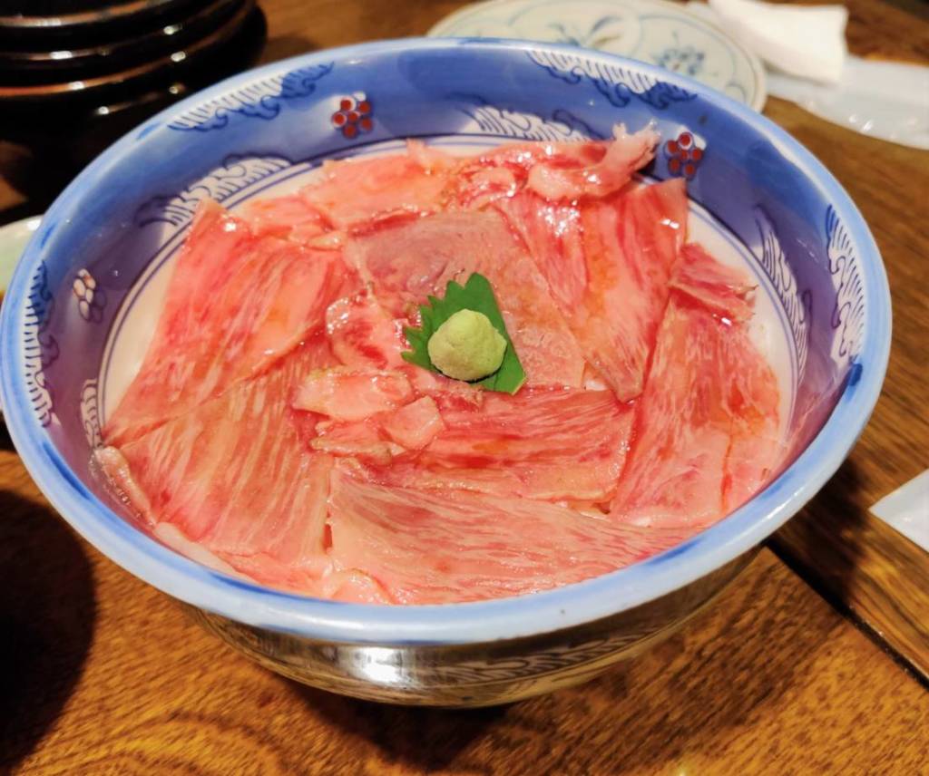 Bowl of Furano Wagyu Beef Sashimi