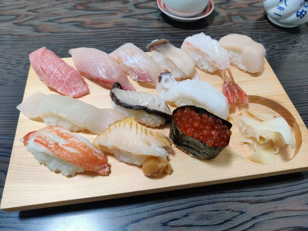 Plate of Sashimi from the Niseko region