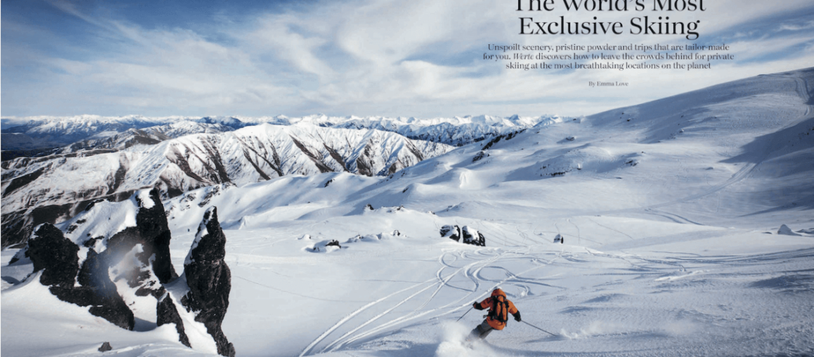 Skiing in the world's most exclusive resorts